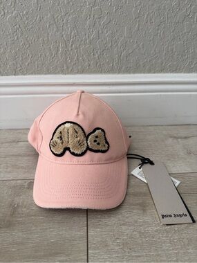 Palm Angels Bear Light Pink Interior Logo Baseball SnapBack Cap